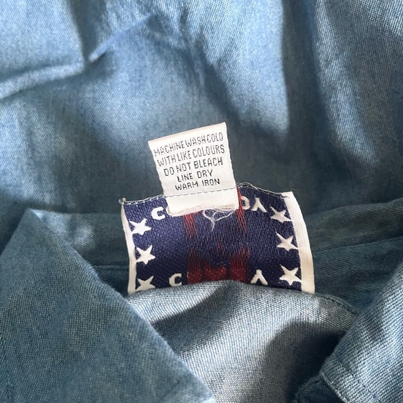 Crazy Cowboy Dale Earnhardt Denim Shirt, Size: Medium - Picture 4 of 5